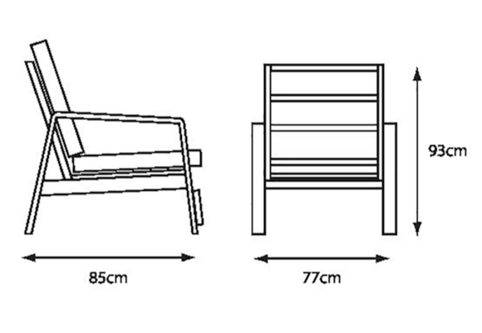 Lounge Chair - dimensions image