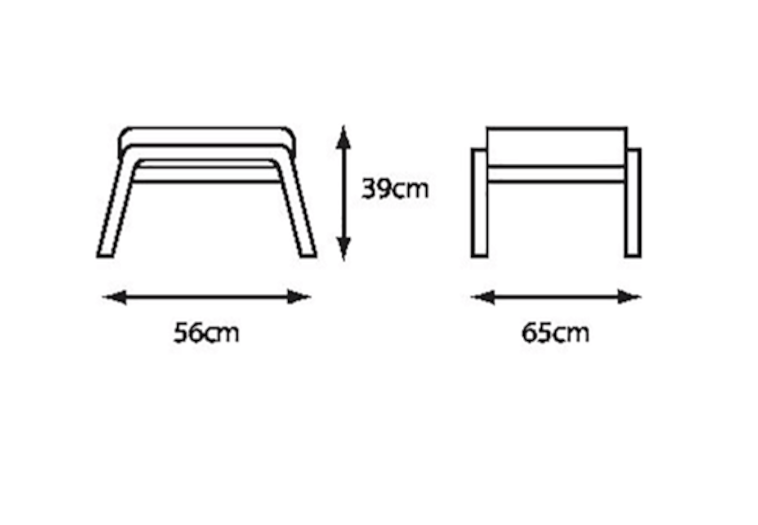 Footstool - dimensions image