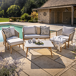 Image of Hartman Portico 2 Seat Lounge Set in Almond and Ivory