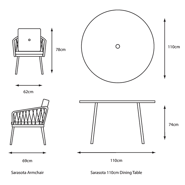 Table dimensions image