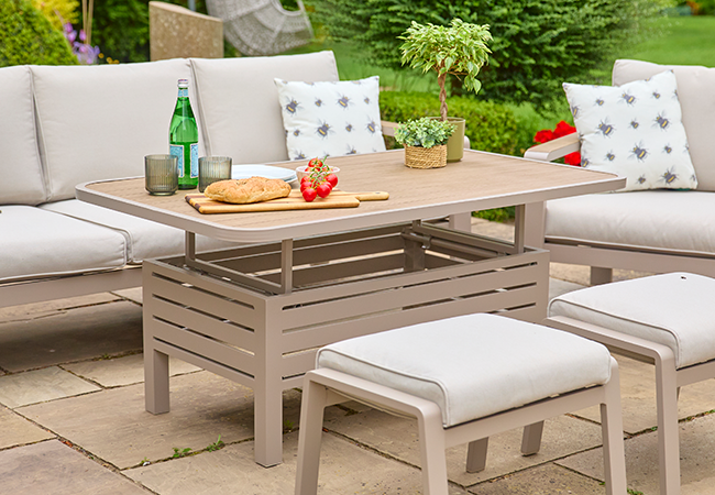 LG Sorrento Lounge Dining Set with Adjustable Table - £2299 ...