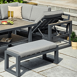 Extra image of LG Turin Rectangular Modular Corner Set with Lounge Chair