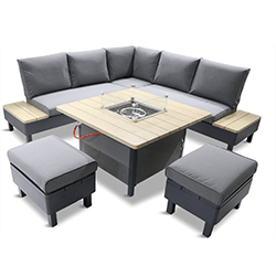 Extra image of LG Venice Open Modular Corner Lounge Set with Firepit Table