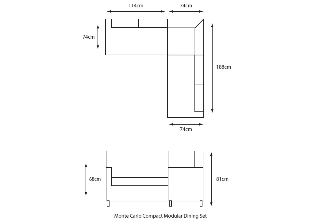 Corner Sofa - dimensions image