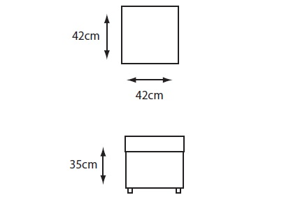Footstool - dimensions image