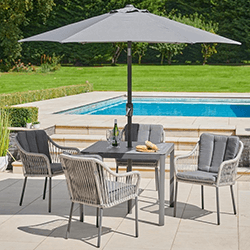 Small Image of LG Bali 4 Seat Dining Set with 2.5m Parasol
