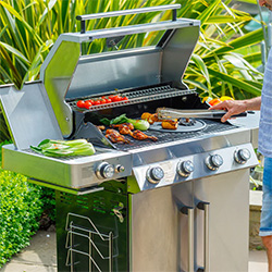 Extra image of Grillstream Gourmet 4 Burner Hybrid with Steak Shelf - Stainless Steel