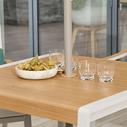 Extra image of LG Lisbon 4 Seat Dining Set with 2.5m Parasol