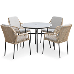 Extra image of LG Malibu Wheat 4 Seat Dining Set