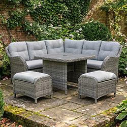 Image of LG St Tropez Stone Compact Corner Sofa Set