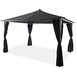 Extra image of LG Sanctuary Birch 3x3m Fabric Gazebo with Solar Lights