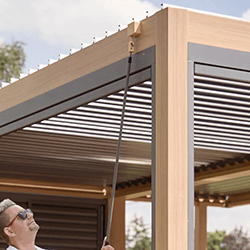 Extra image of LG Sanctuary 4 x 3m Gazebo Pergola In Oak