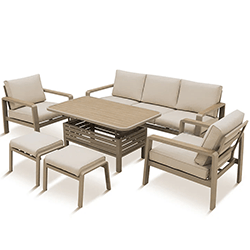 Extra image of LG Sorrento Lounge Dining Set with Adjustable Table