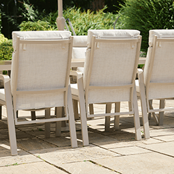 Extra image of LG Sorrento 8 Seat Dining Set with Deluxe 3x2m Parasol