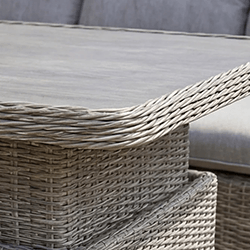 Extra image of LG St Tropez Stone Rectangular Corner Sofa Set with Adjustable Table