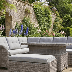 Extra image of LG St Tropez Stone Rectangular Corner Sofa Set with Adjustable Table