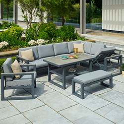 Extra image of LG Turin Rectangular Modular Corner Set with Lounge Chair