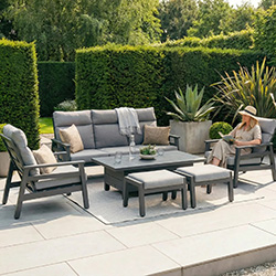Extra image of LG Barcelona Lounge Dining Set with Adjustable Table
