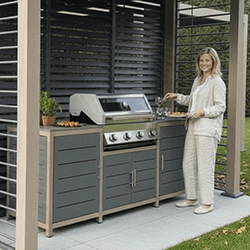 Extra image of LG Sanctuary 1.5m x 3m BBQ Gazebo Pergola in Birch