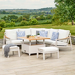 Image of LG Lisbon Square Modular Dining Set with Adjustable Table