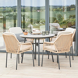 Image of LG Malibu Wheat 4 Seat Dining Set