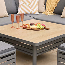 Extra image of LG Monza Square Modular Corner Dining Set with Adjustable Table