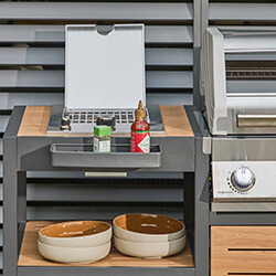 Extra image of LG Sanctuary Oak 6 Burner Outdoor Kitchen in Oak