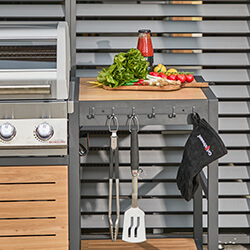 Extra image of LG Sanctuary Oak 6 Burner Outdoor Kitchen in Oak