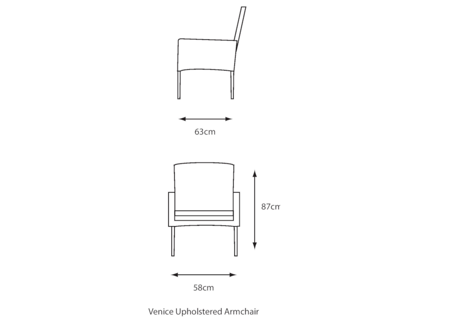 Dining Chair - dimensions image