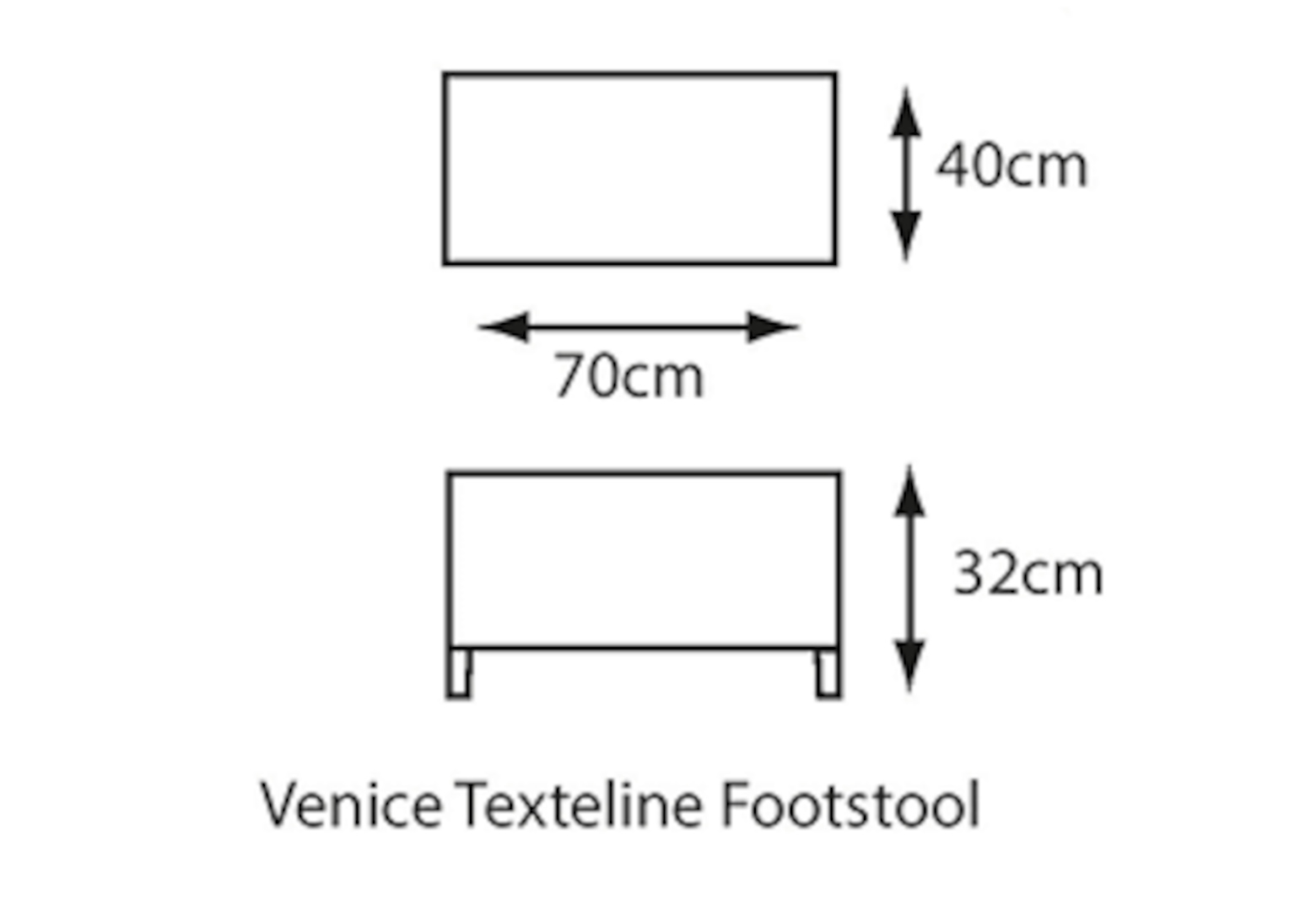 Stool with Cushion - dimensions image