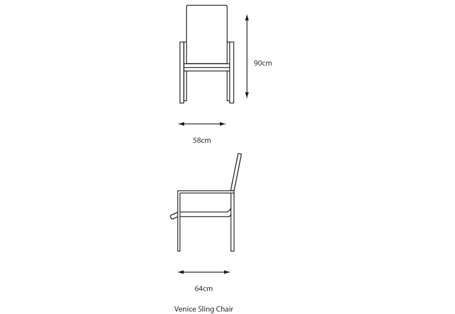 Stacking Chair - dimensions image