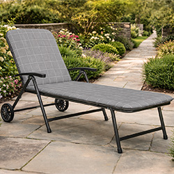 Image of Kettler Novero Sunlounger with Cushion in Slate