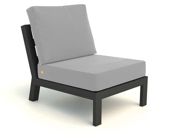 Image of LIFE Timber Soltex Aluminium Seating Extension - Lava / Mist