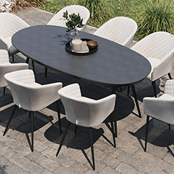 Small Image of Maze Ambition 8 Seat Oval Dining Set