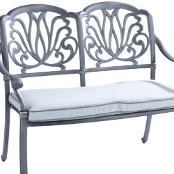 Extra image of Hartman Amalfi 2 Seater Bench in Antique Grey / Platinum