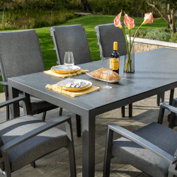 Image of EX-DISPLAY / COLLECTION ONLY - Hartman Somerton 8 Seat Rectangular Set Xerix / Slate - NO PARASOL
