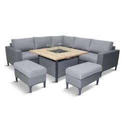 Extra image of LG Stockholm Fully Upholstered Modular Corner Set with Firepit Table