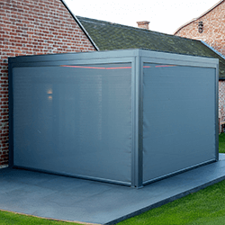Extra image of Supremo Belfort 3x3m Aluminium Pergola with Curtains and LED Lights