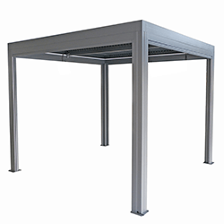 Extra image of Supremo Belfort 3x3m Aluminium Pergola with Curtains and LED Lights