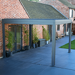 Extra image of Supremo Belfort 3x3m Aluminium Pergola with Curtains and LED Lights