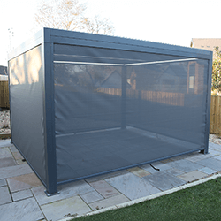 Extra image of Supremo Belfort 4x3m Aluminium Pergola with Curtains and LED Lights