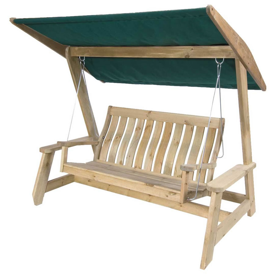 Extra image of EX DISPLAY / COLLECTION ONLY Pine Farmers FSC Swing Seat Hammock