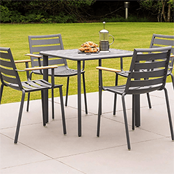 Image of Alexander Rose Fresco Flint 4 seat dining set