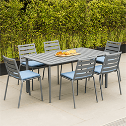 Extra image of Alexander Rose Fresco Flint 4 seat dining set with Side chairs