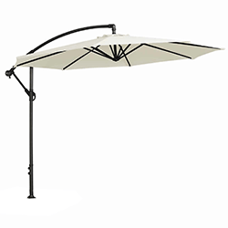 Extra image of Alexander Rose Round Aluminium Cantilever Sunshade in Ecru