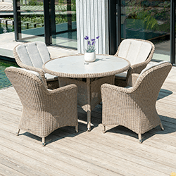 Image of Alexander Rose Hazelmere 4 Seater Round Dining Set