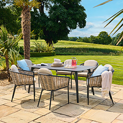 Image of Alexander Rose Pavilion 6 Seat Rectangular Dining Set
