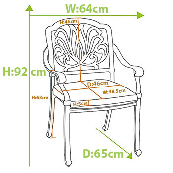 Chair dimensions image