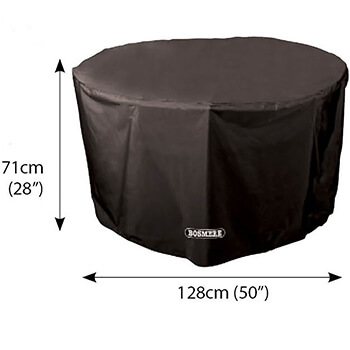 Image of Storm Black Circular Table Cover (4-6 seater) - Bosmere D545