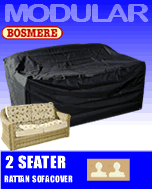 Small Image of Rattan Modular 2 Seater Sofa Cover - Bosmere M665